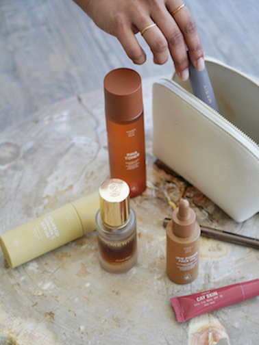 multiple skincare products on a counter
